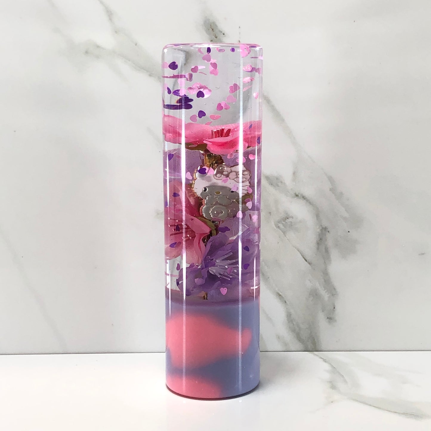 Mr__Grip 5 3/4 inch resin hello kitty pink and purple cherry blossom #513