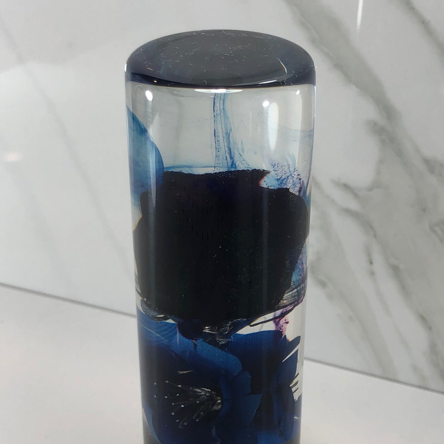 Mr__Grip 5 3/4 inch resin black rose blue cherry blossom #420