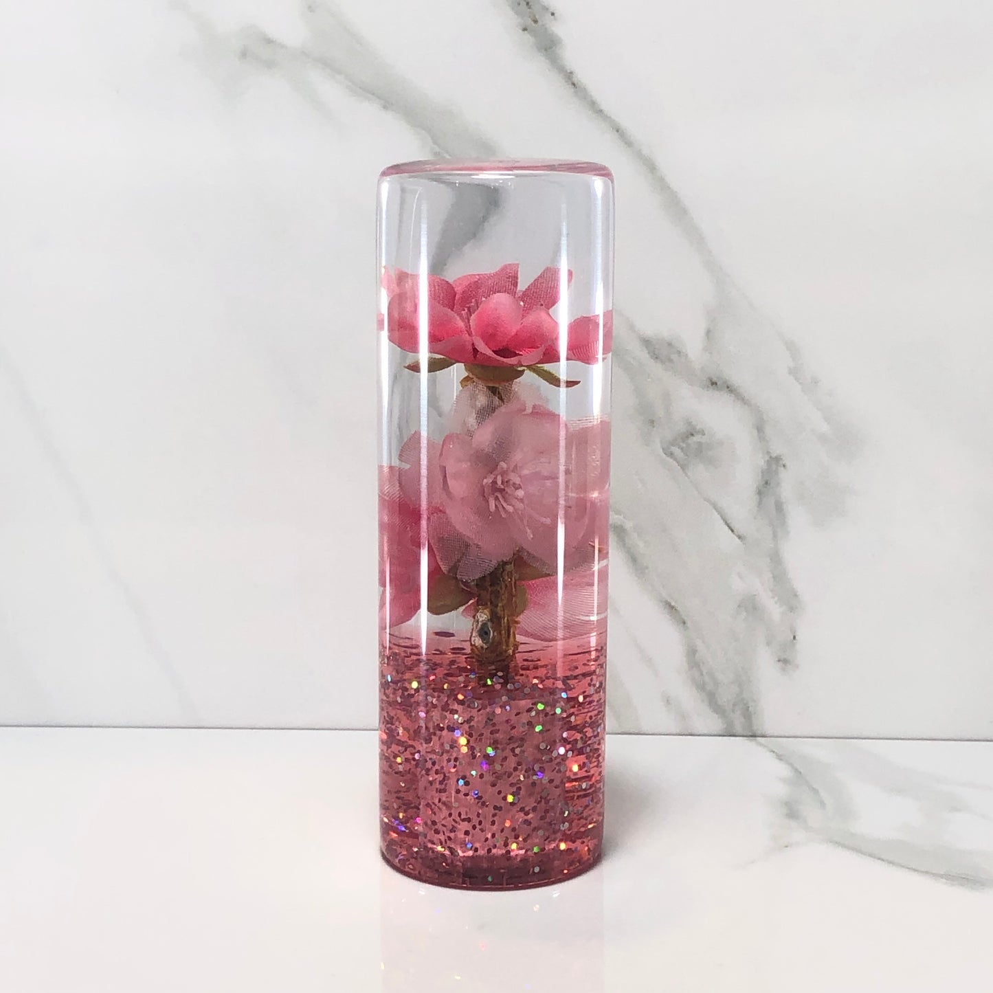 Mr__Grip 4 1/2 Inch Resin Custom Shift Knob Pink Cherry Blossom #368