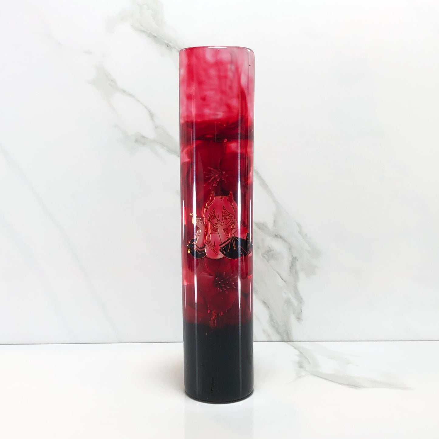 Mr__Grip 7 1/2 Inch Resin Custom Shift Knob Bleeding Red Cherry Blossom Power chainsaw man JDM #332