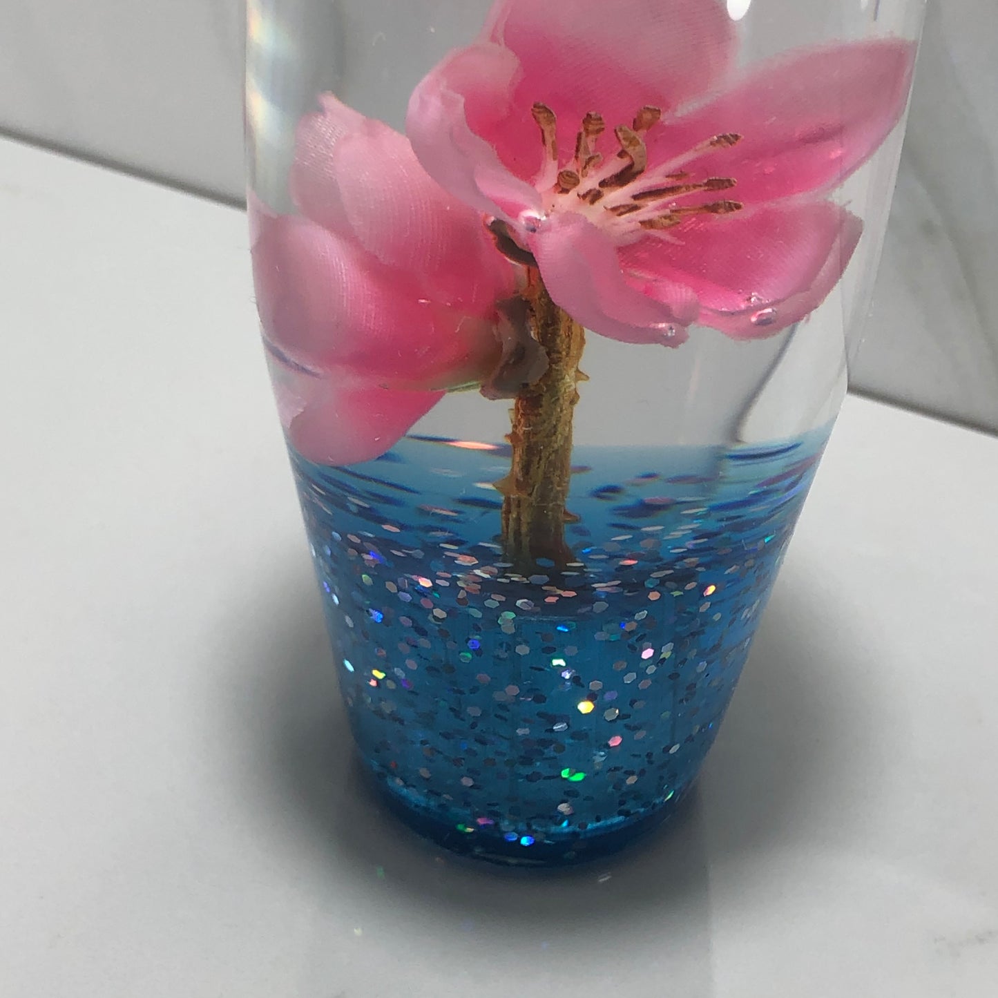 Mr__Grip 3 1/2 Inch Resin Custom Shift Knob Pink Cherry Blossom JDM