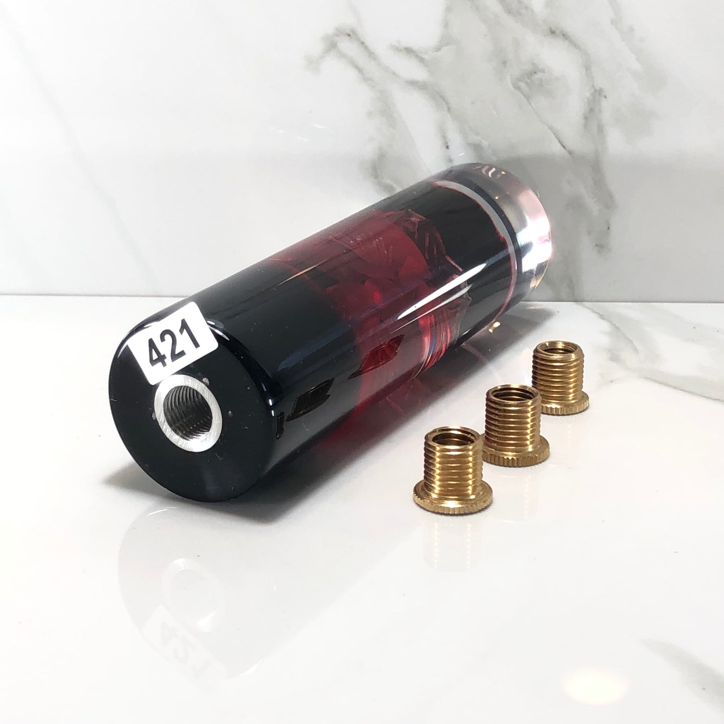 Mr__Grip 5 3/4 inch resin black rose red cherry blossom #421