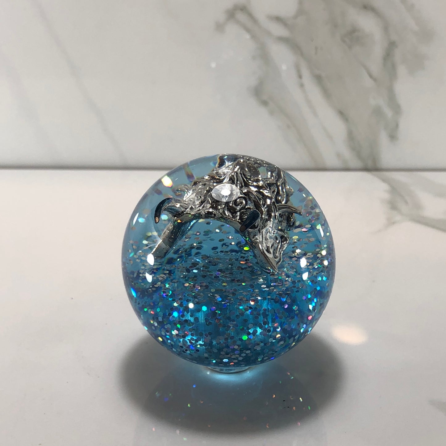 Mr__Grip 60mm Resin Shift Knob Round Oni Mask