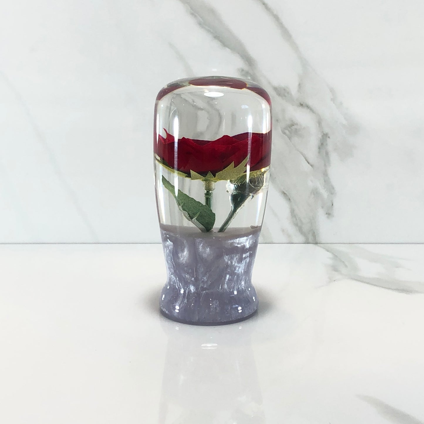 Mr__Grip 3 1/2 Inch Resin Custom Shift Knob Red Rose #355