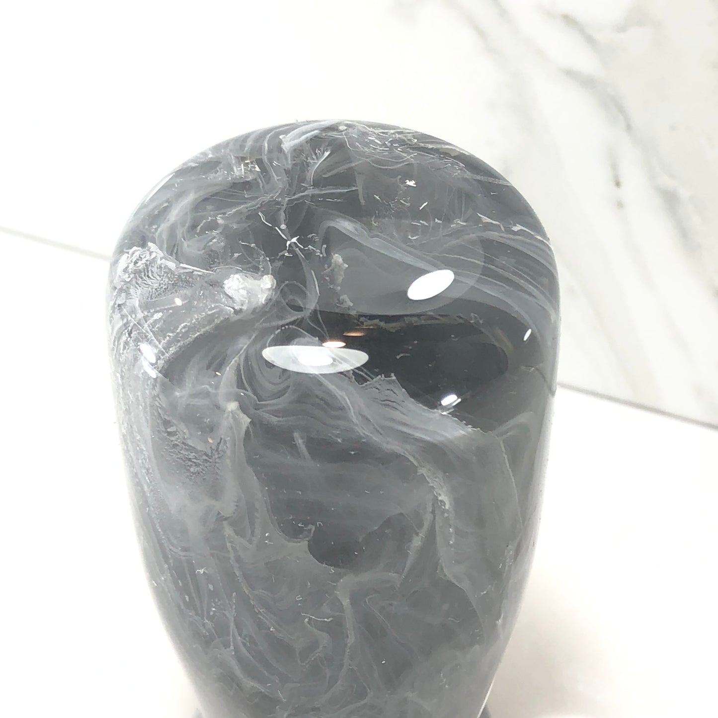 Mr__Grip 3 1/2 Inch Resin Custom Shift Knob white clouds smoke