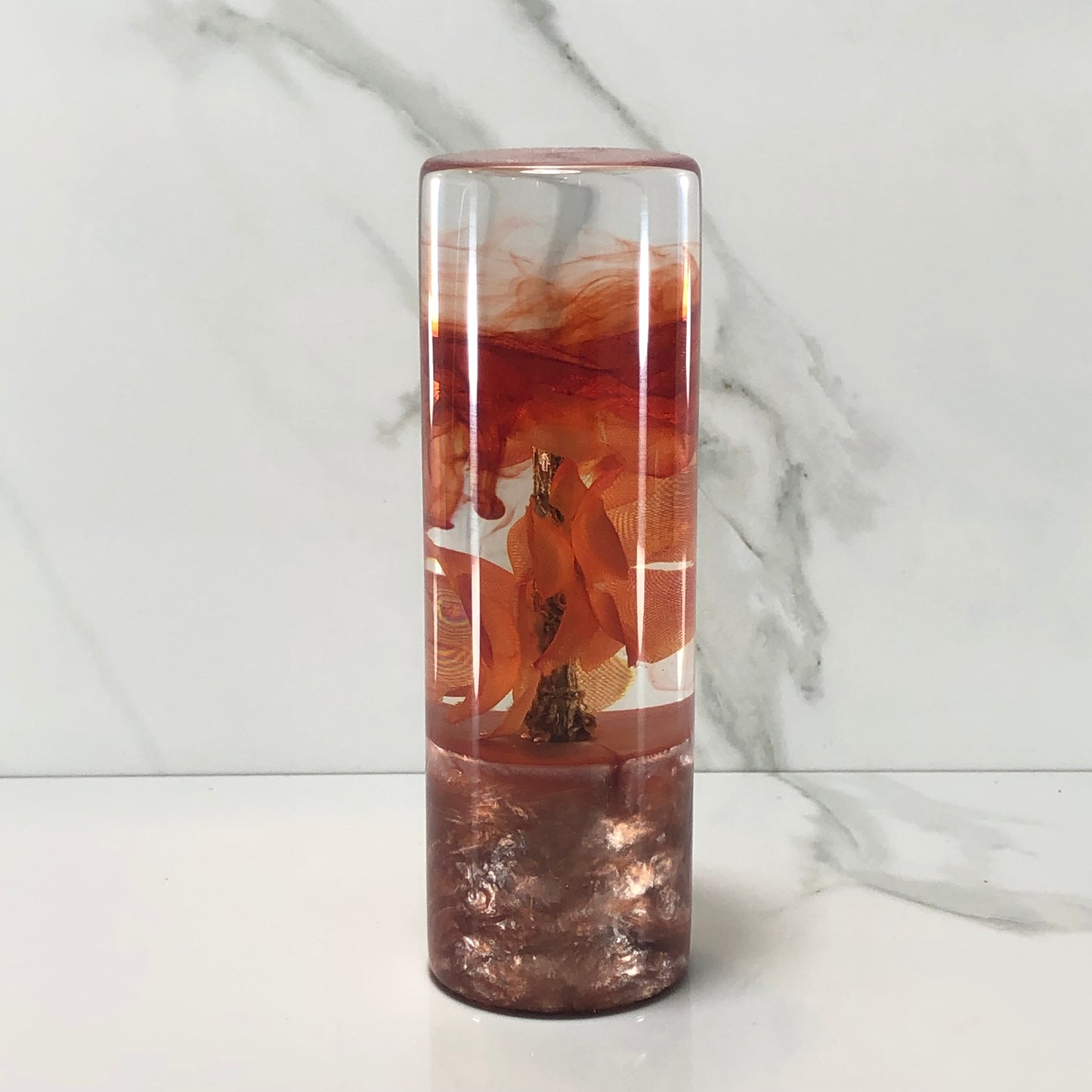 Mr__Grip 4 1/2 Inch Resin Custom Shift Knob Orange Cherry Blossom JDM #396