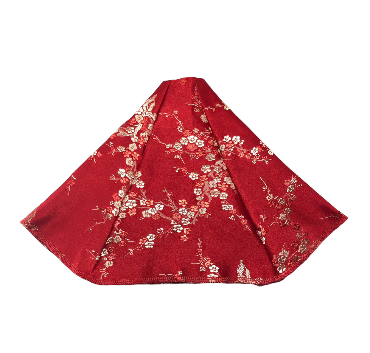 Silky Satin Red Gold Blossom Shift Boot