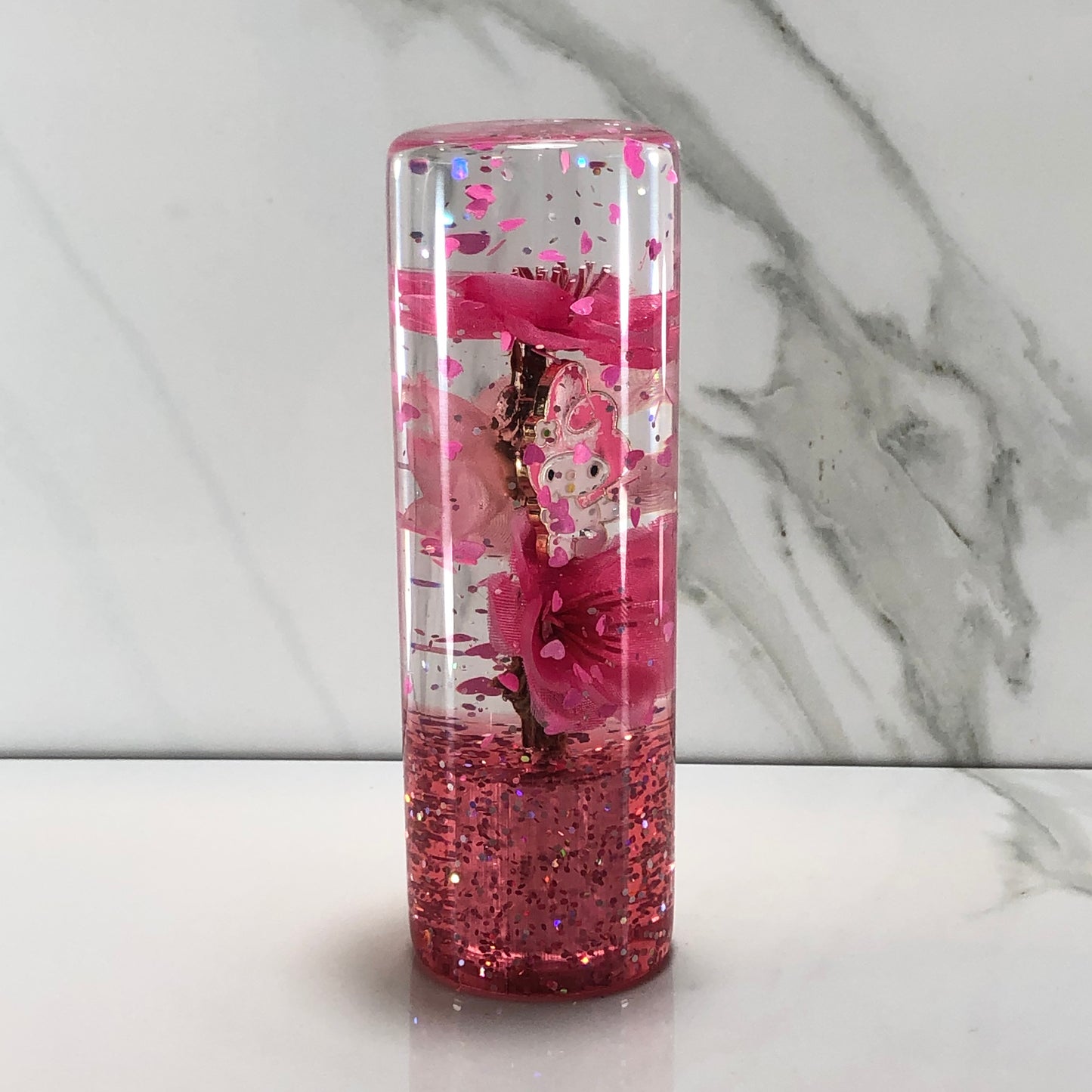 Mr__Grip Resin Shift Knob 115mm Pink Blossom Charm Kawaii Flower