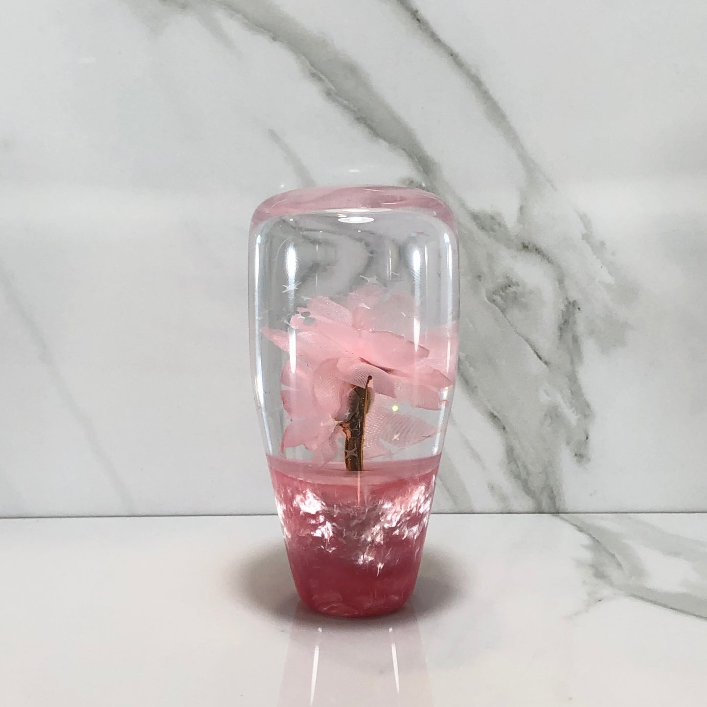 Mr__Grip 3 1/2 Inch Resin Custom Shift Knob light Pink Cherry Blossom #392