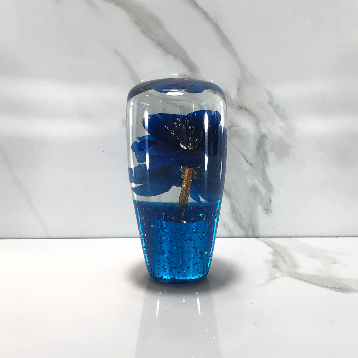 Mr__Grip 3 1/2 inch resin blue cherry blossom flower #447