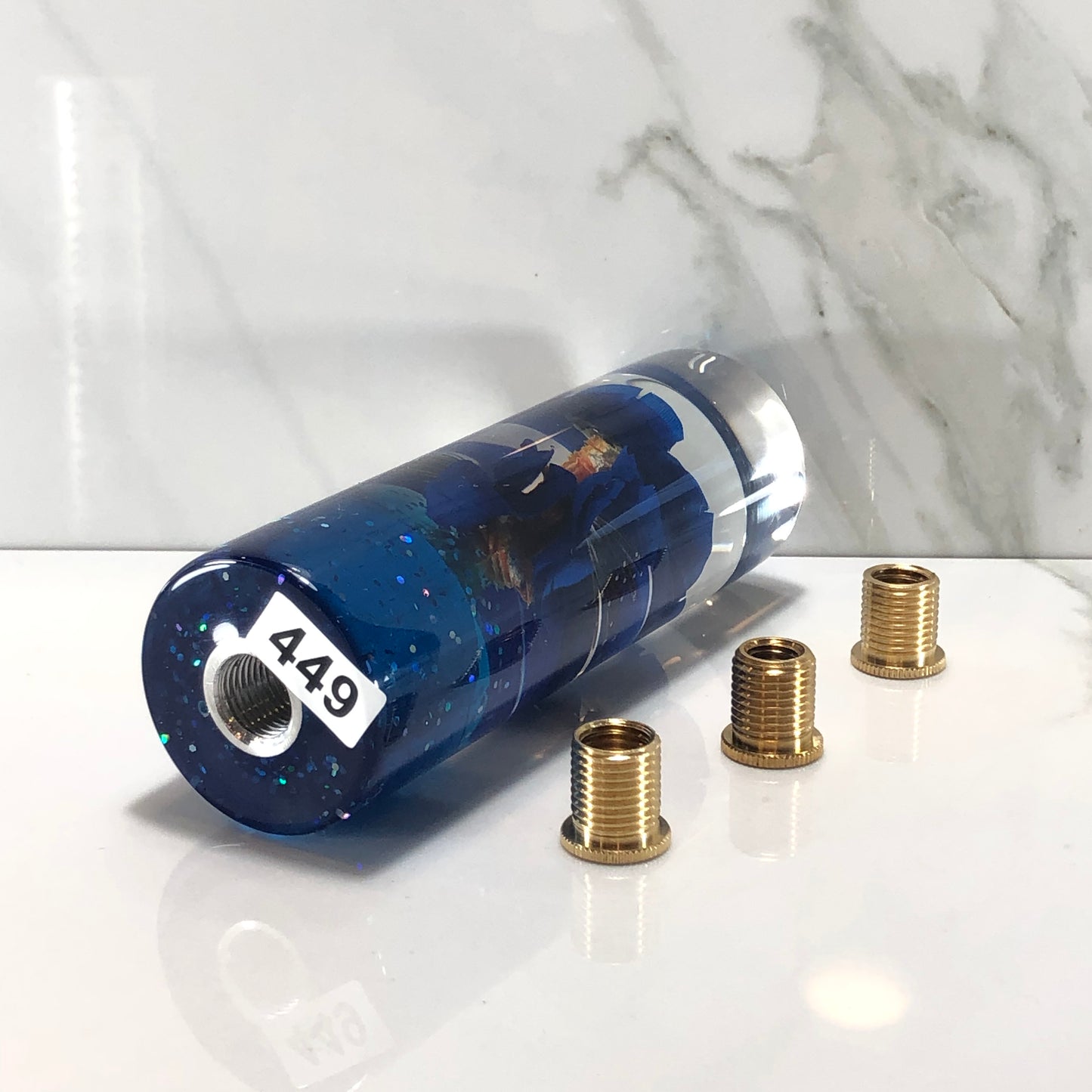 Mr__Grip Resin Shift Knob 115mm Blue Blossom Flower