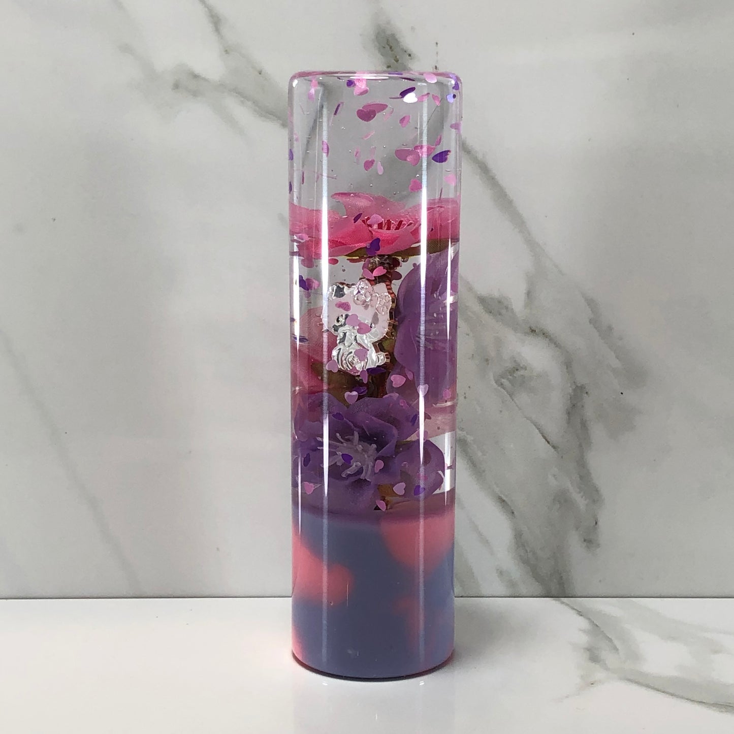Mr__Grip 5 3/4 inch resin hello kitty pink and purple cherry blossom #513