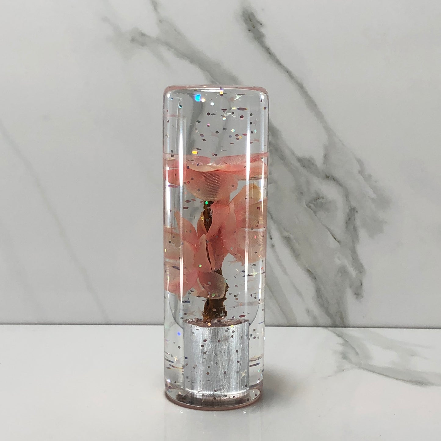Mr__Grip 4 1/2 Inch Resin Custom Shift Knob Peach Cherry Blossom JDM