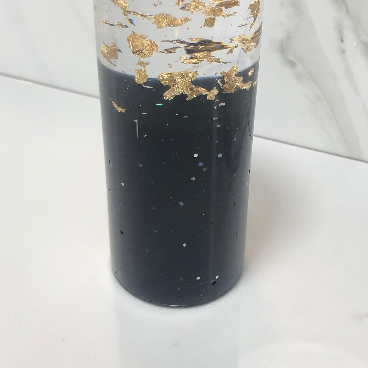 Mr__Grip 5 1/2 Inch Resin Custom Shift Knob Gold leaf black base