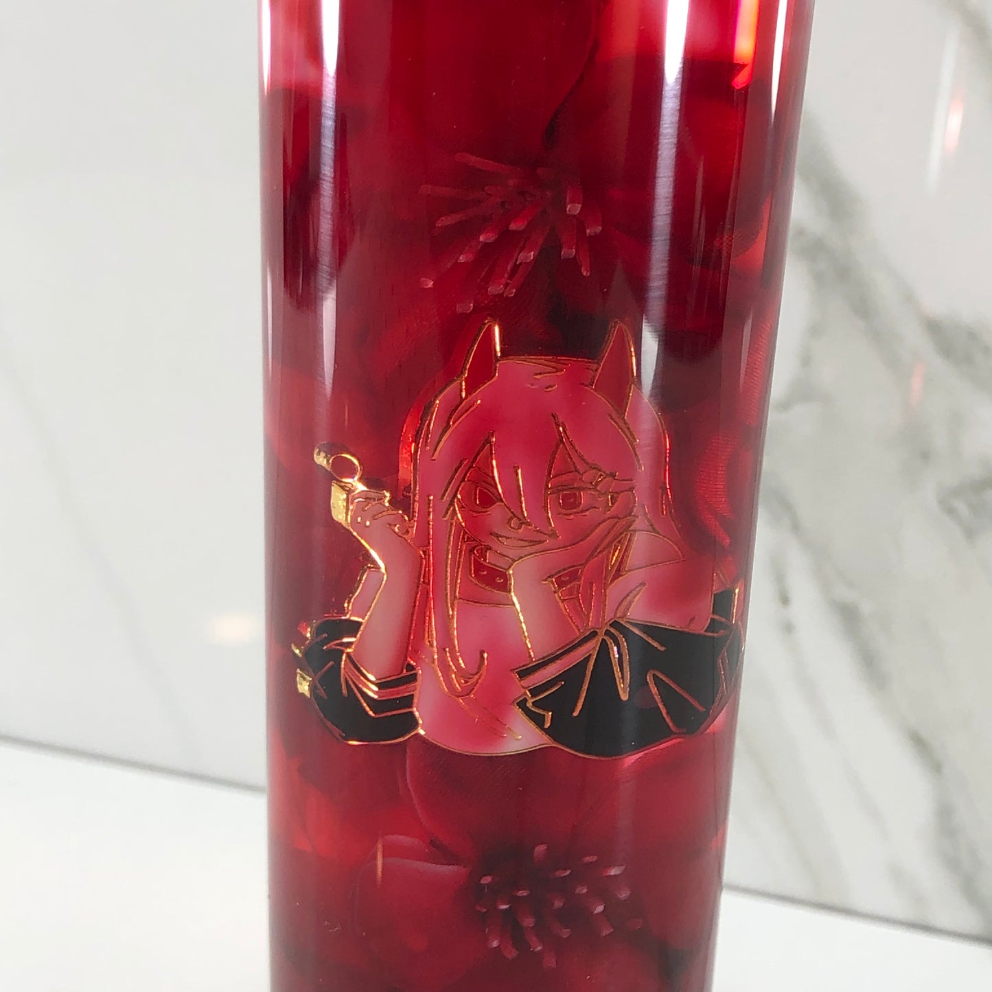 Mr__Grip 7 1/2 Inch Resin Custom Shift Knob Bleeding Red Cherry Blossom Power chainsaw man JDM #332