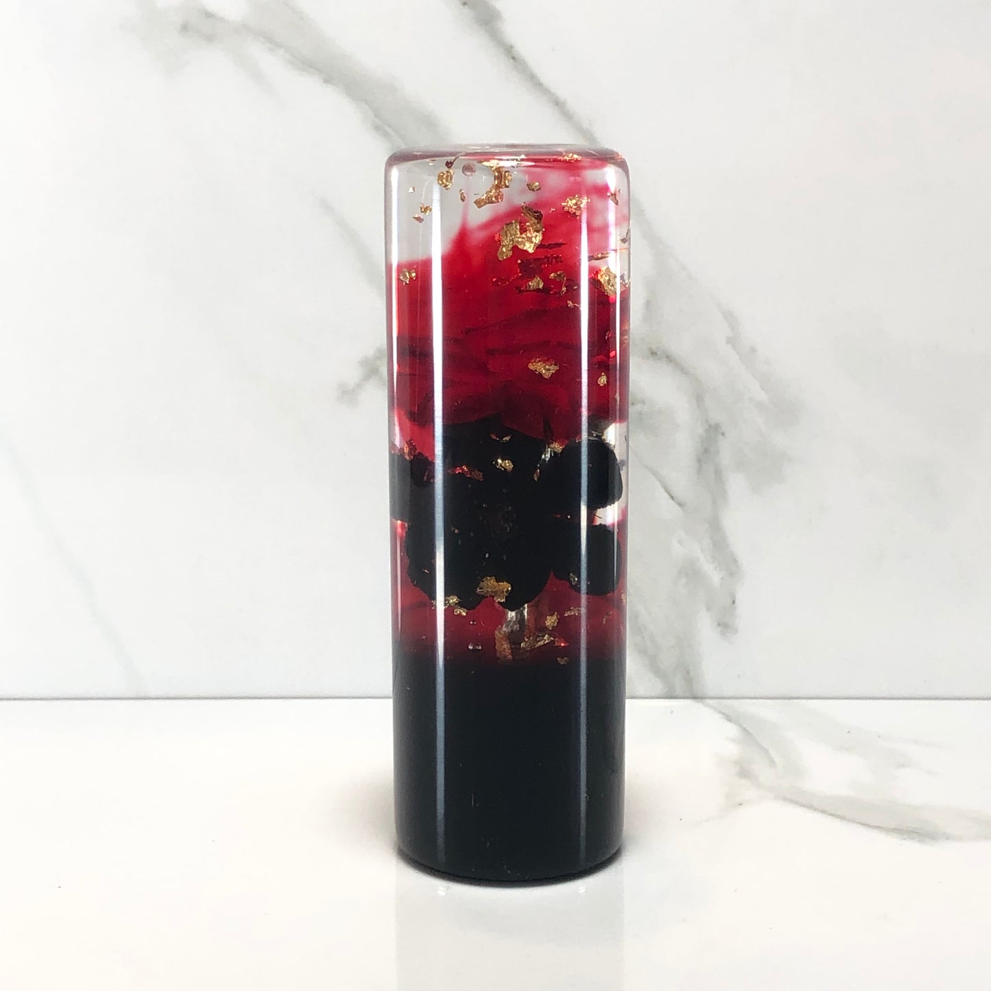 Mr__Grip 4 1/2 inch resin red bleeding black cherry blossom oni mask #399