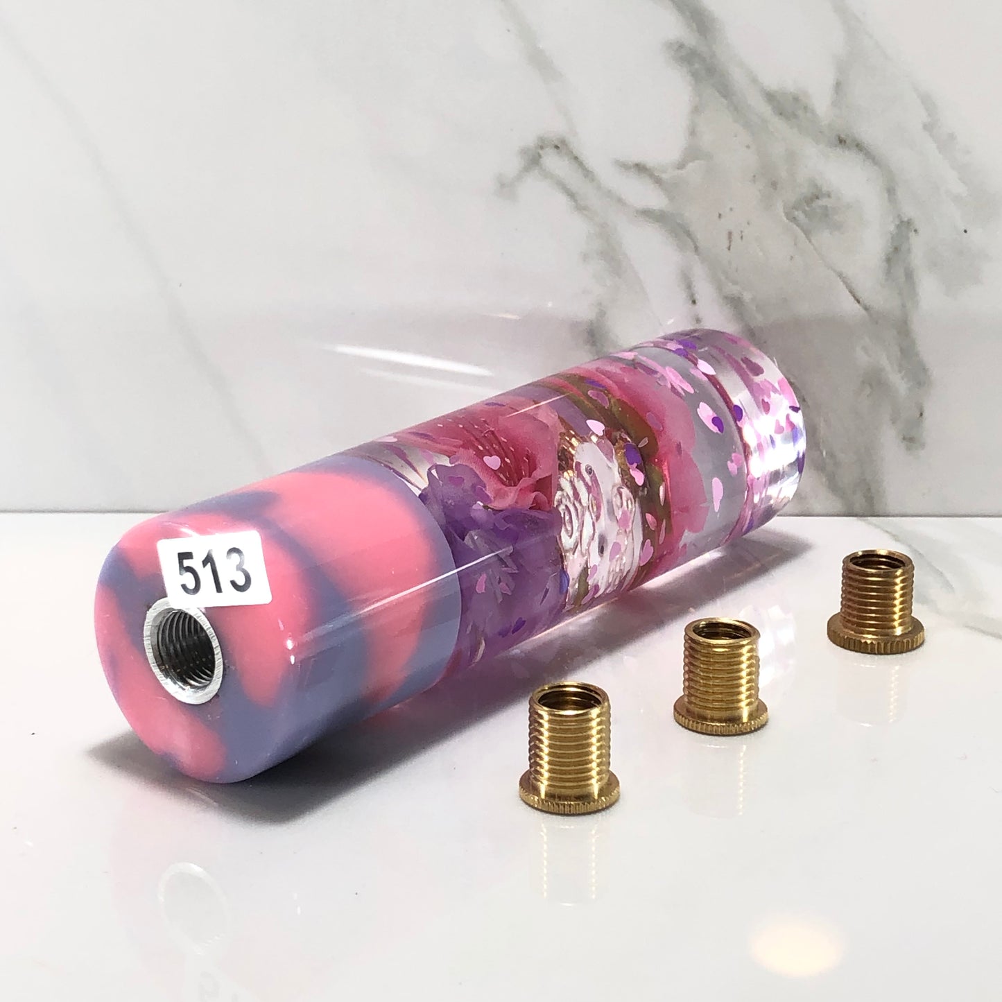 Mr__Grip 5 3/4 inch resin hello kitty pink and purple cherry blossom #513