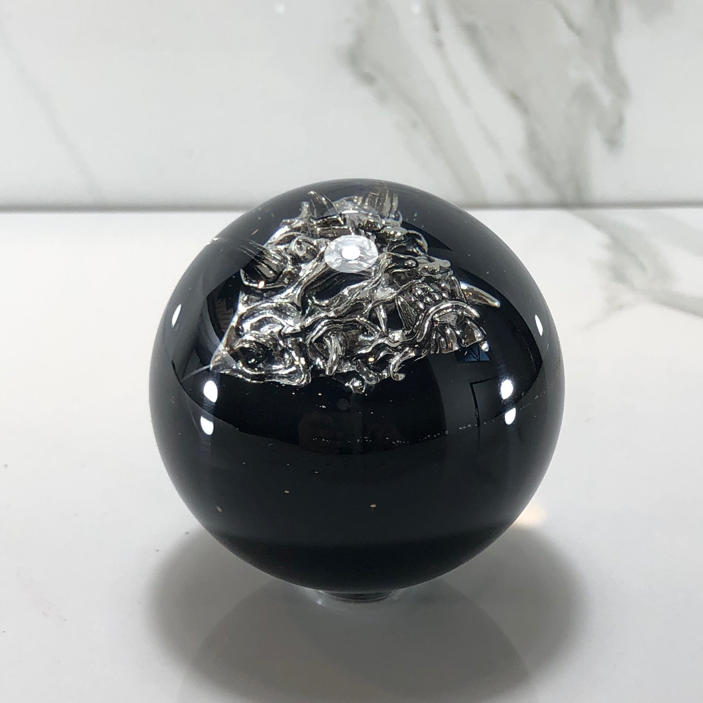 Mr__Grip 60mm Resin Shift Knob Round Oni Mask