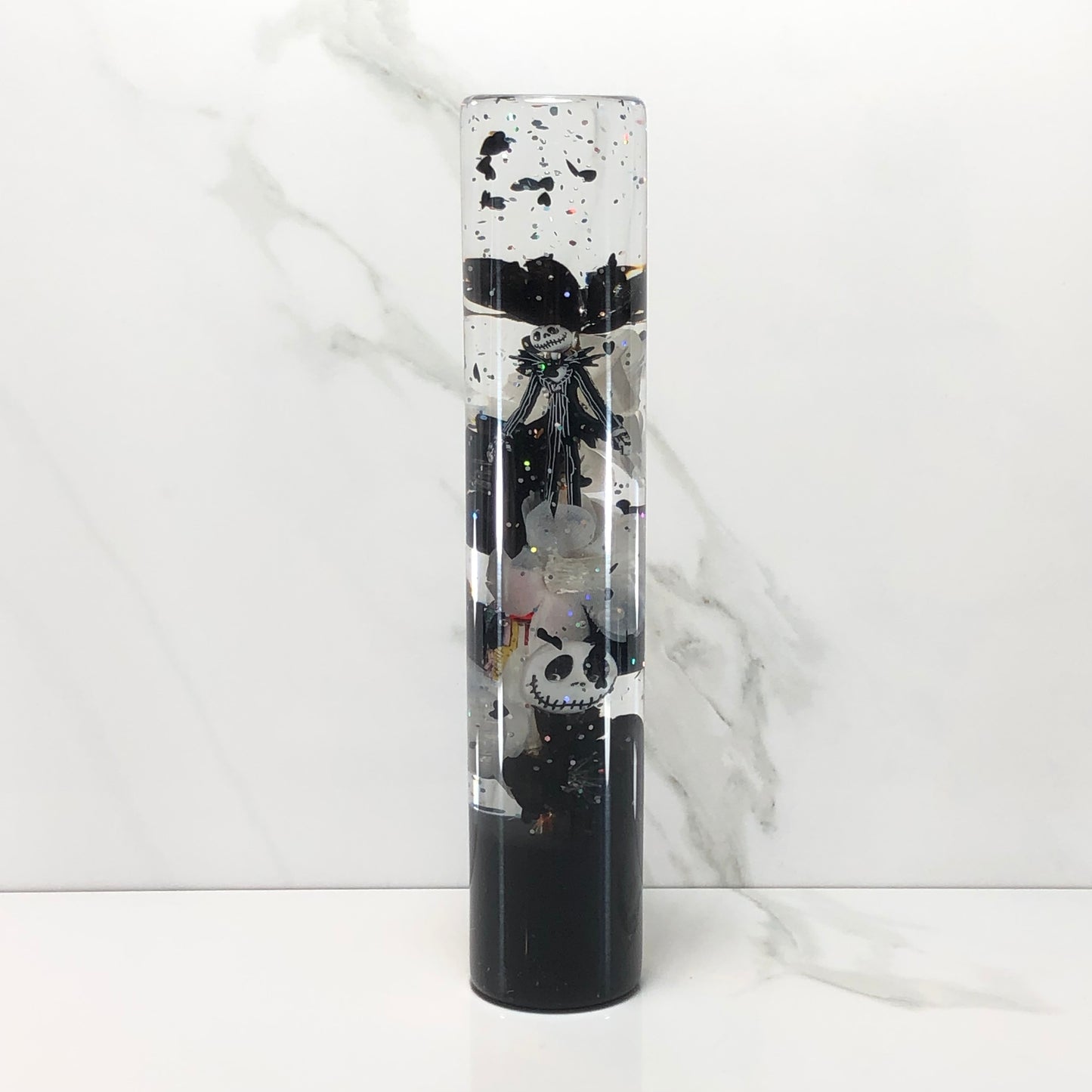 Mr__Grip 7.5 Inch Resin Custom Shift Knob TNBC white black Cherry Blossom JDM