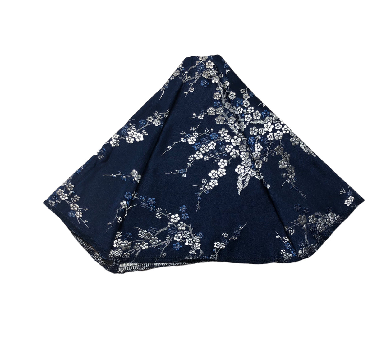 Silky Satin Blue Silver Shift Boot