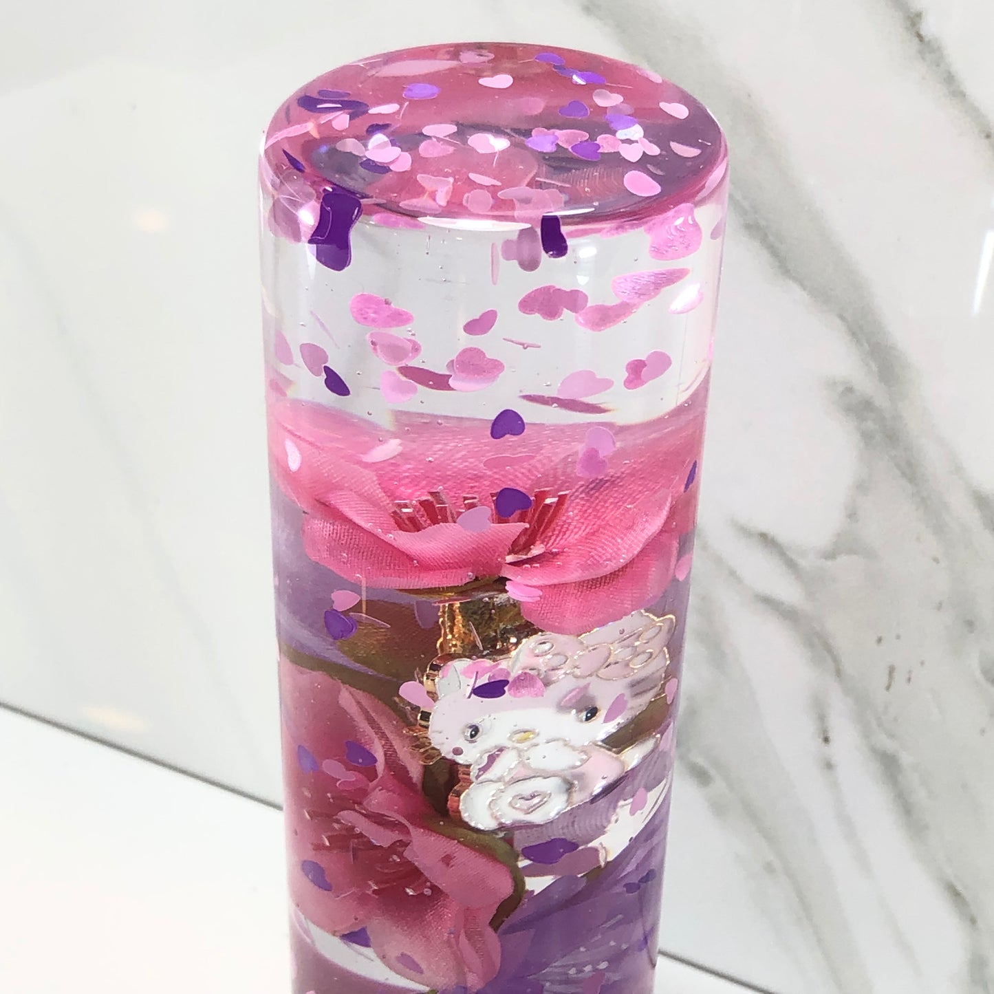 Mr__Grip 5 3/4 inch resin hello kitty pink and purple cherry blossom #513