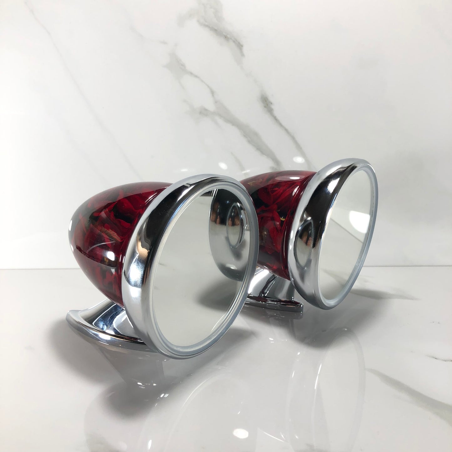 Mr__Grip Rear View Mirror Resin Custom red rose flower JDM
