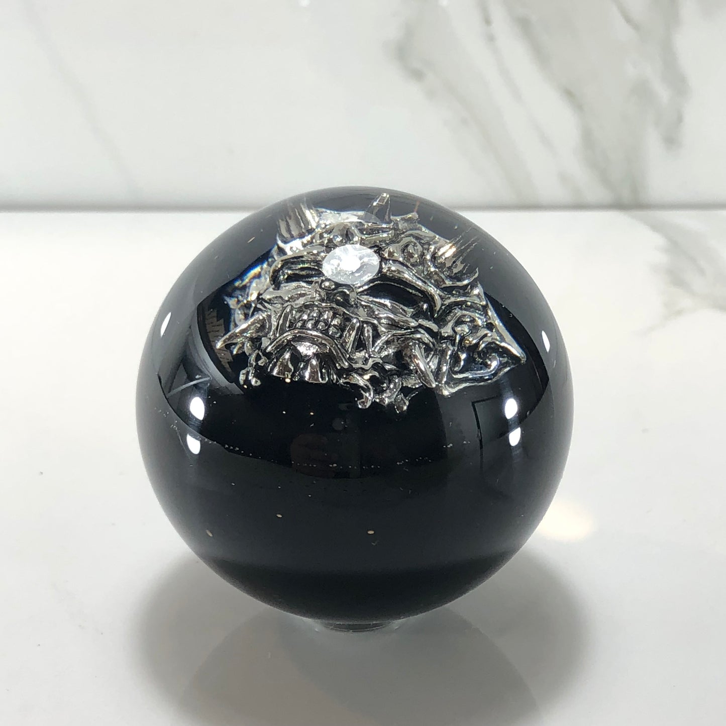 Mr__Grip 60mm Resin Shift Knob Round Oni Mask