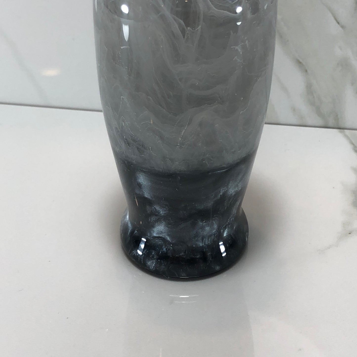 Mr__Grip 3 1/2 Inch Resin Custom Shift Knob white clouds gray pearl #431