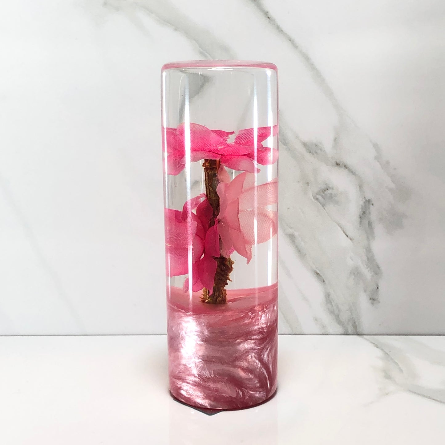 Mr__Grip 4 1/2 Inch Flower Resin Custom Shift Knob Pink & Light Pink Cherry Blossom JDM #432
