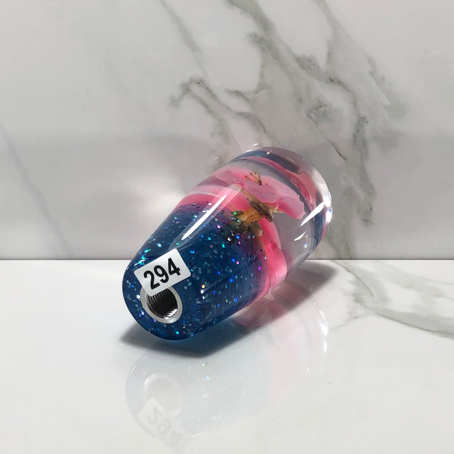 Mr__Grip 3 1/2 Inch Resin Custom Shift Knob Pink Cherry Blossom JDM