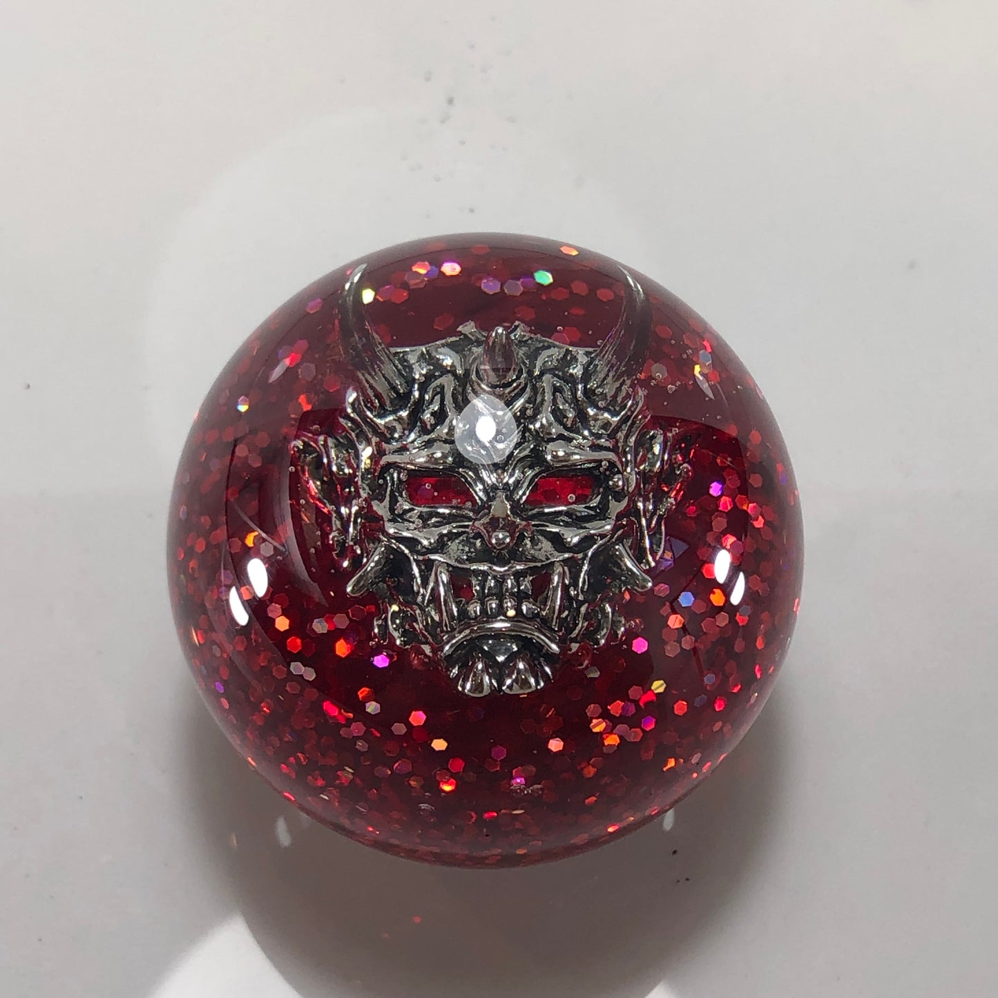 Mr__Grip 60mm Resin Shift Knob Round Oni Mask