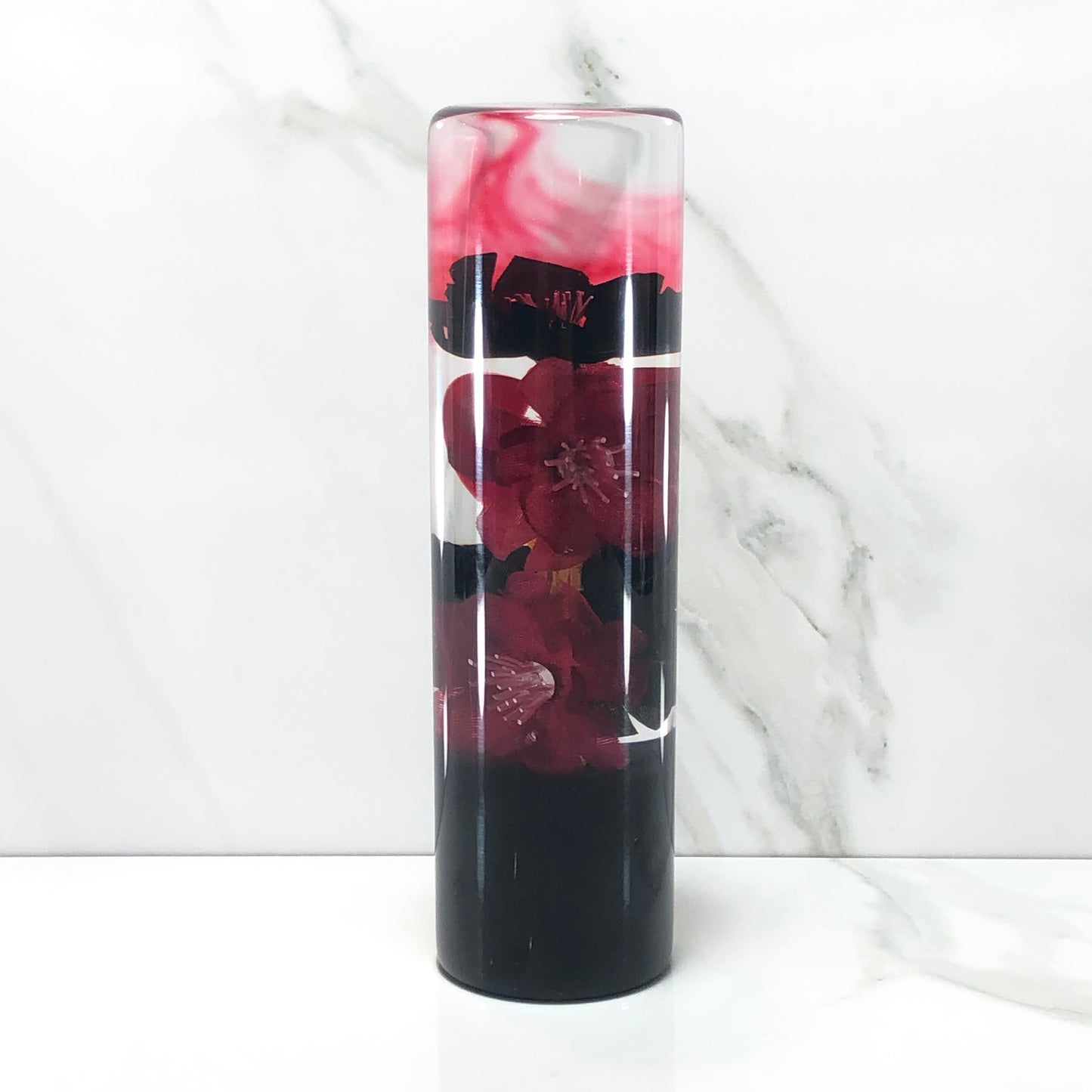 Mr__Grip 5 1/2 Resin Shift Knob Bleeding black & Red Cherry Blossom JDM