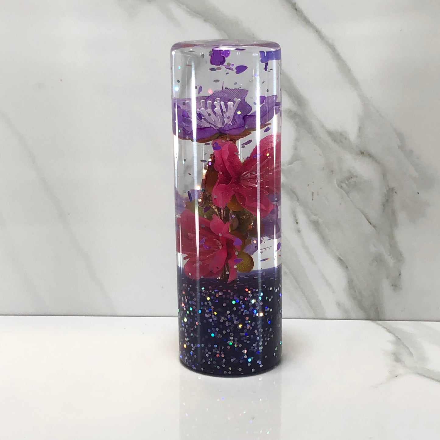 Mr__Grip 4 1/2 inch resin hello kitty purple & pink cherry blossom #517