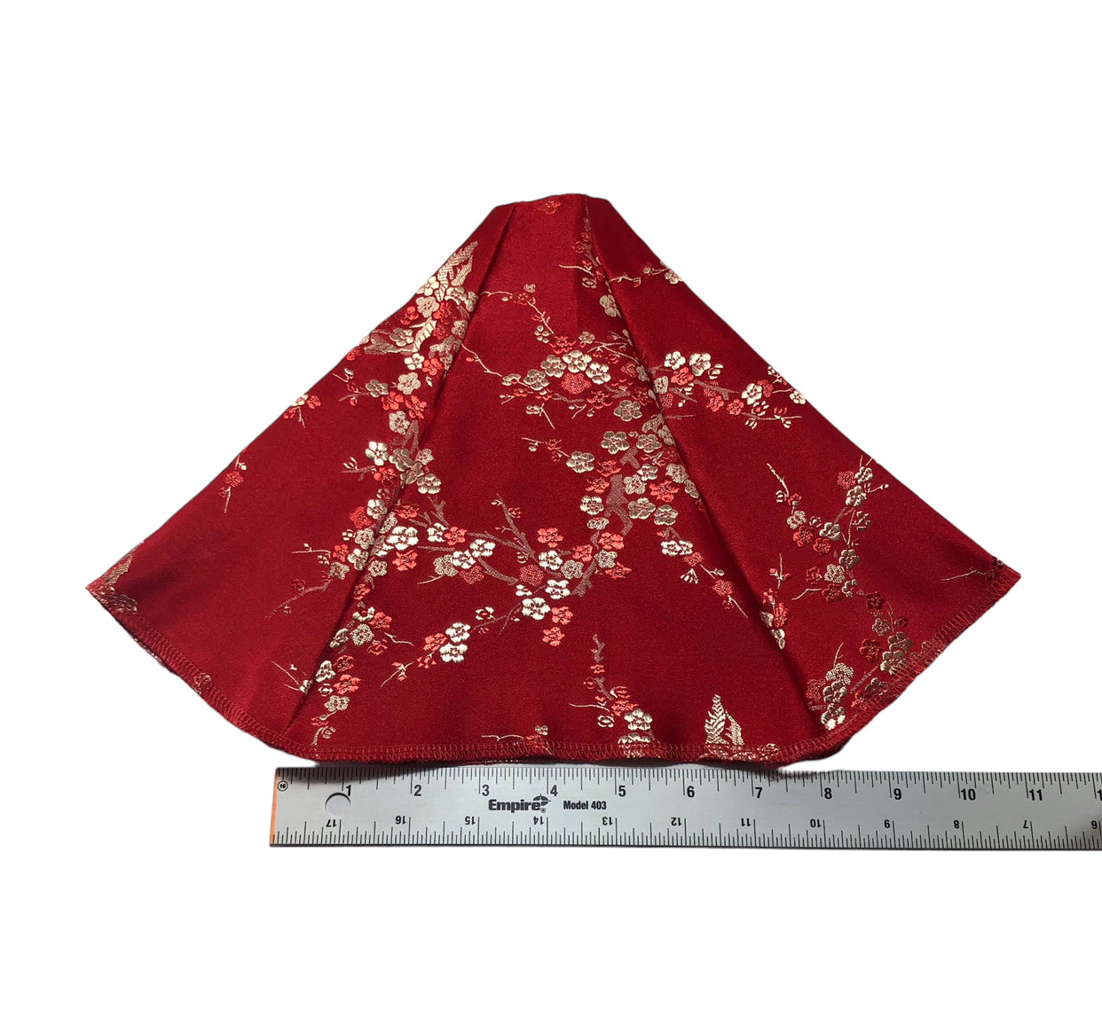 Silky Satin Red Gold Blossom Shift Boot