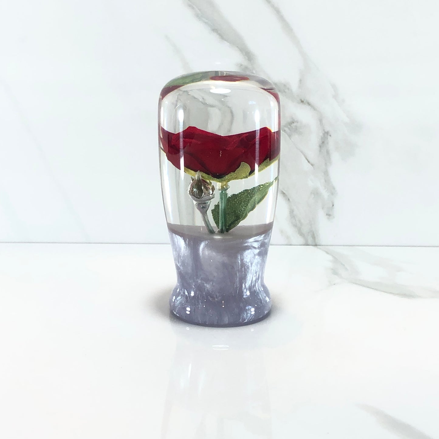 Mr__Grip 3 1/2 Inch Resin Custom Shift Knob Red Rose #355