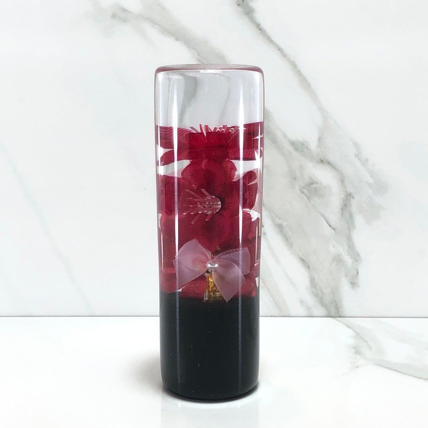 Mr__Grip 4 1/2 Inch Resin Custom Shift Knob red Cherry Blossom JDM