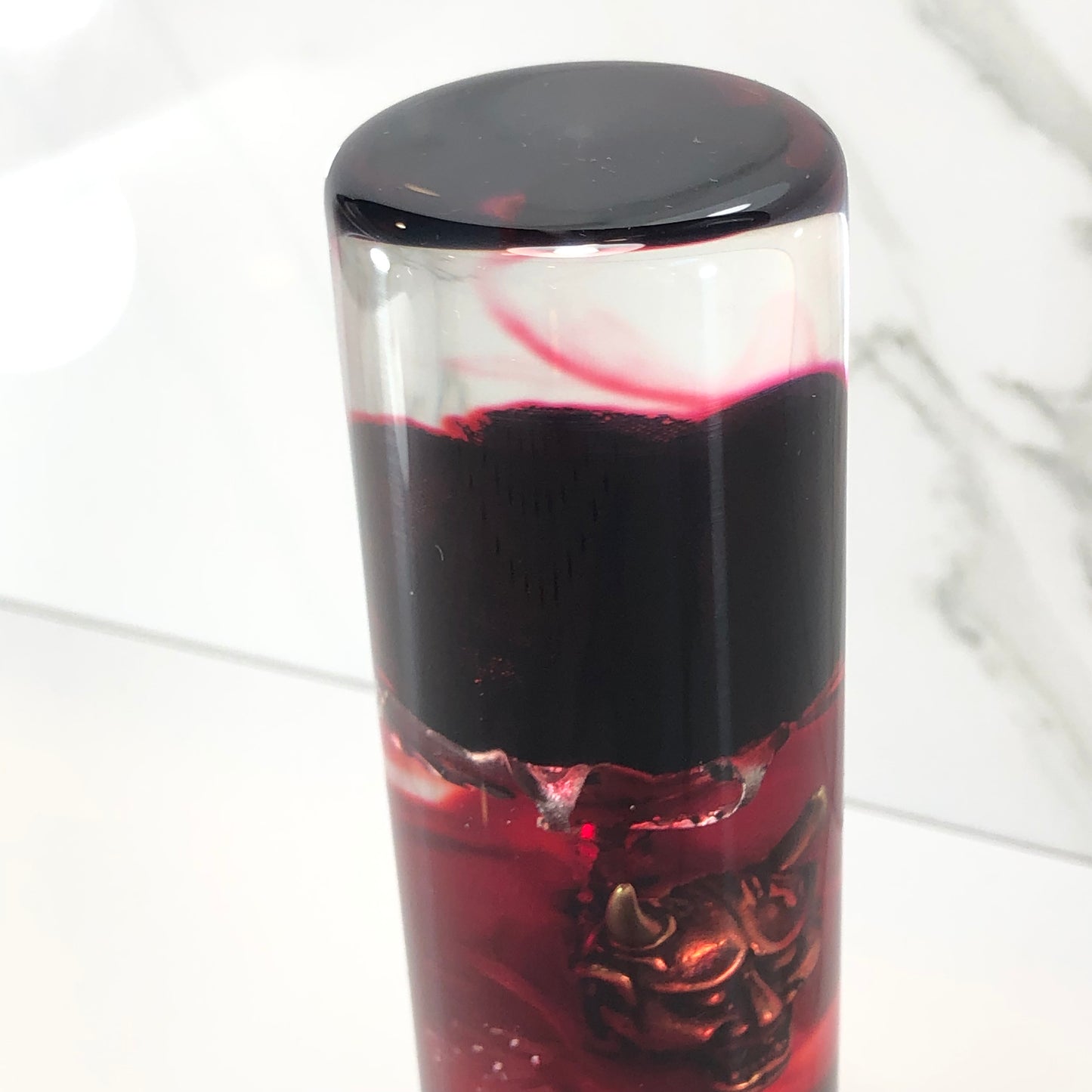 Mr__Grip 5 3/4 inch resin black rose red cherry blossom #421