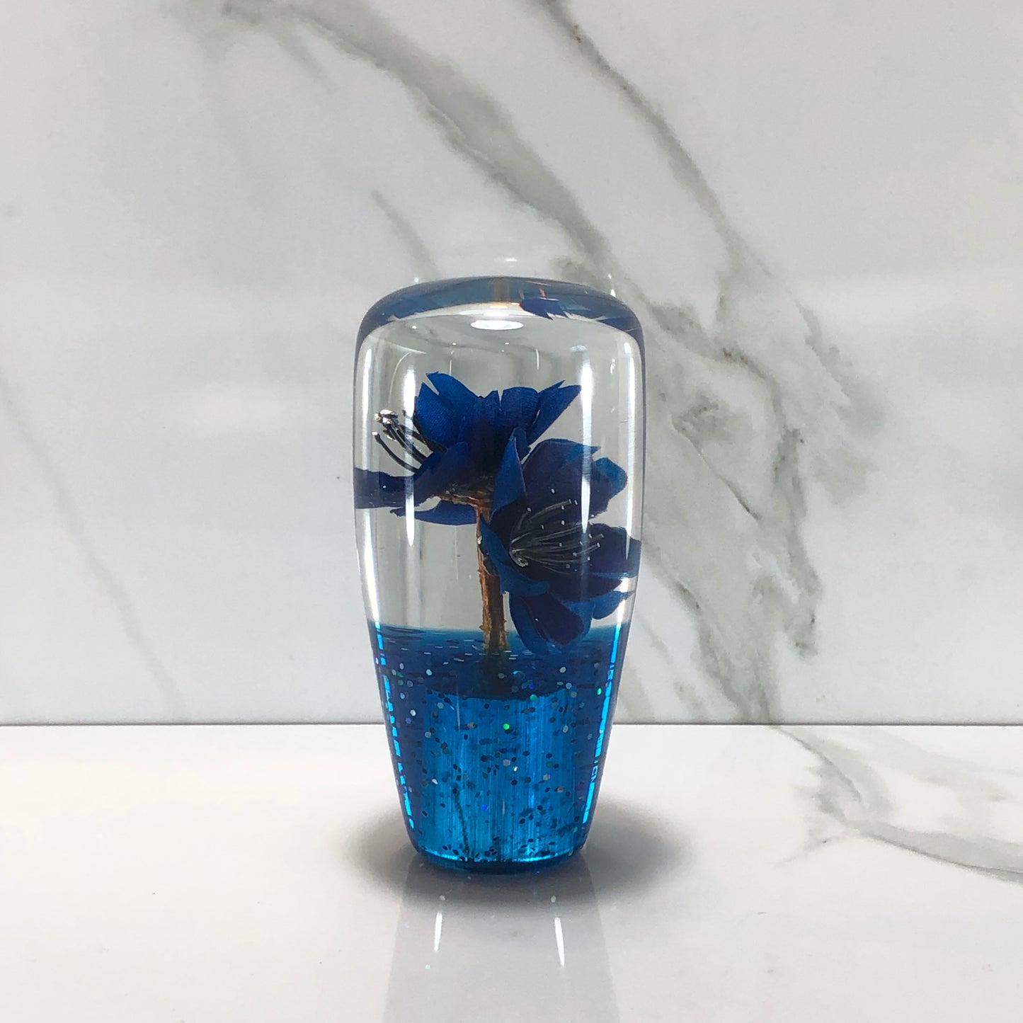 Mr__Grip 3 1/2 inch resin blue cherry blossom flower #447