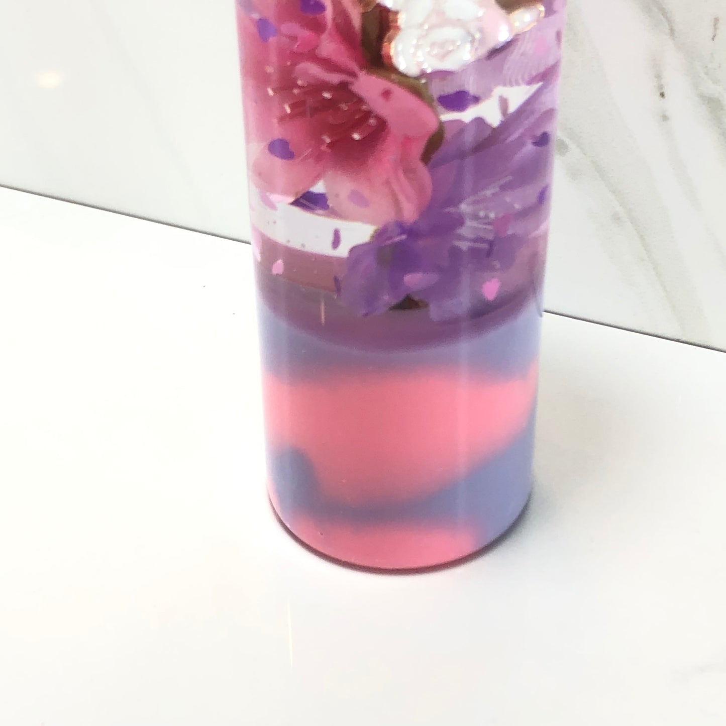 Mr__Grip 5 3/4 inch resin hello kitty pink and purple cherry blossom #513