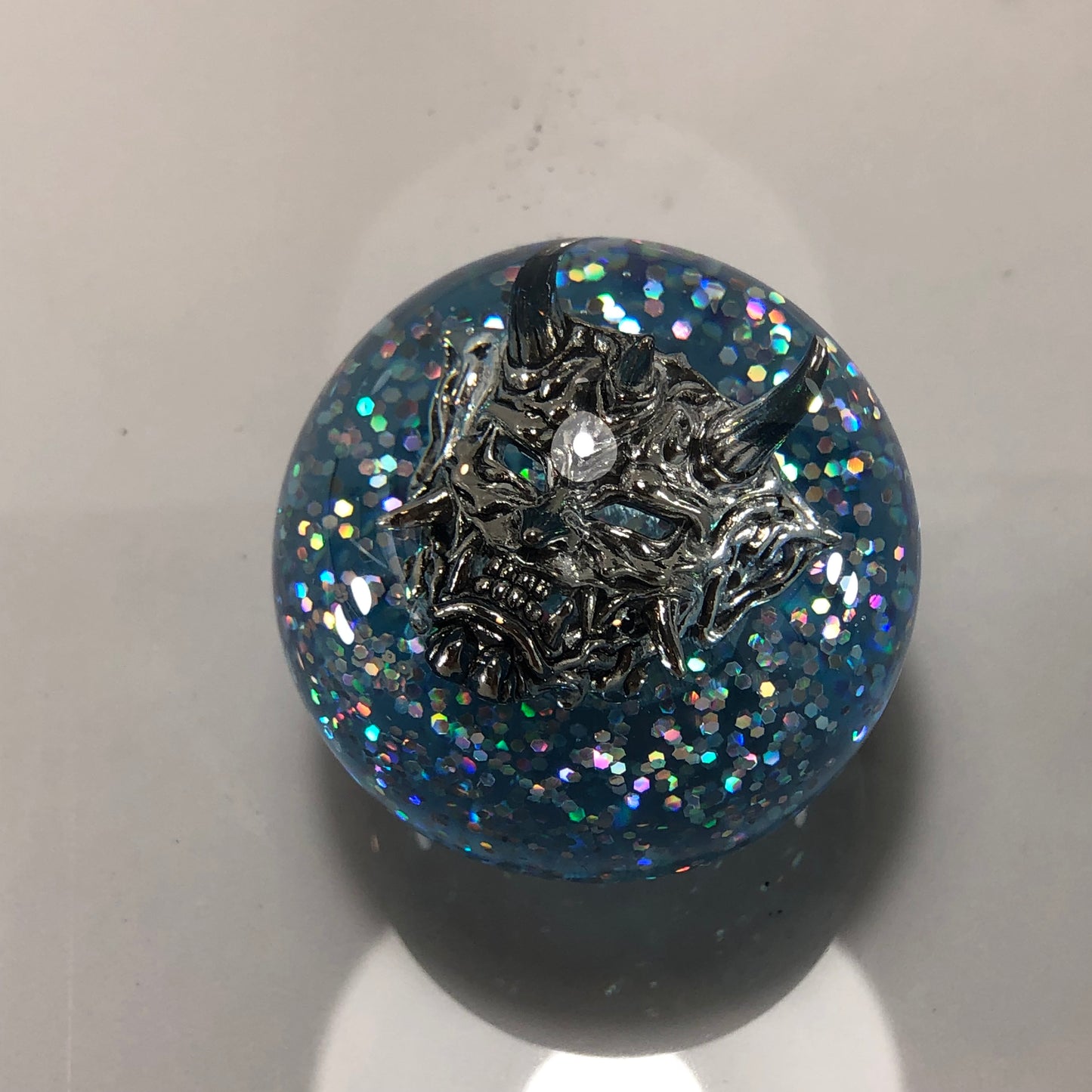 Mr__Grip 60mm Resin Shift Knob Round Oni Mask