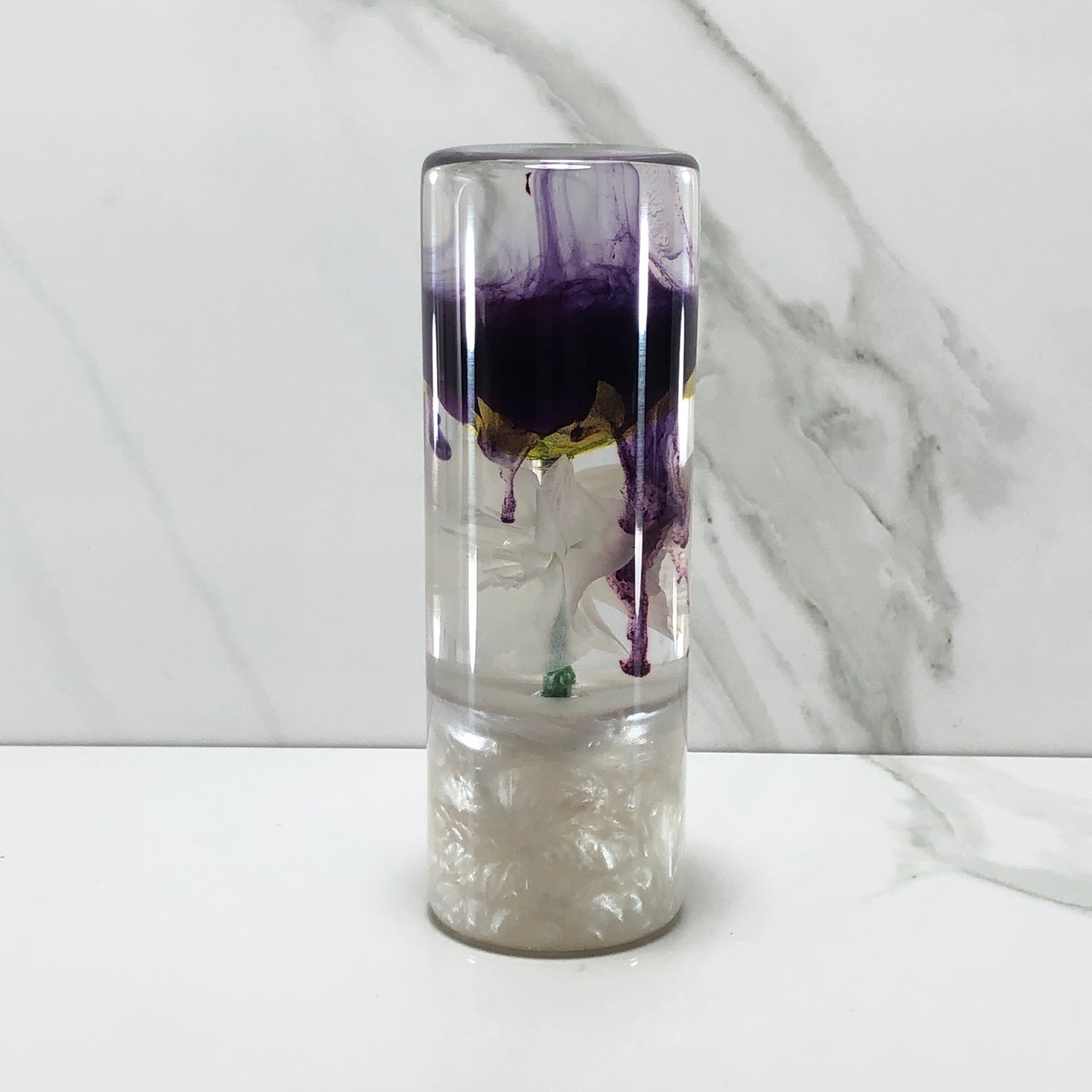 Mr__Grip 4 1/2 Inch Resin Custom Shift Knob purple rose white Cherry Blossom JDM #283