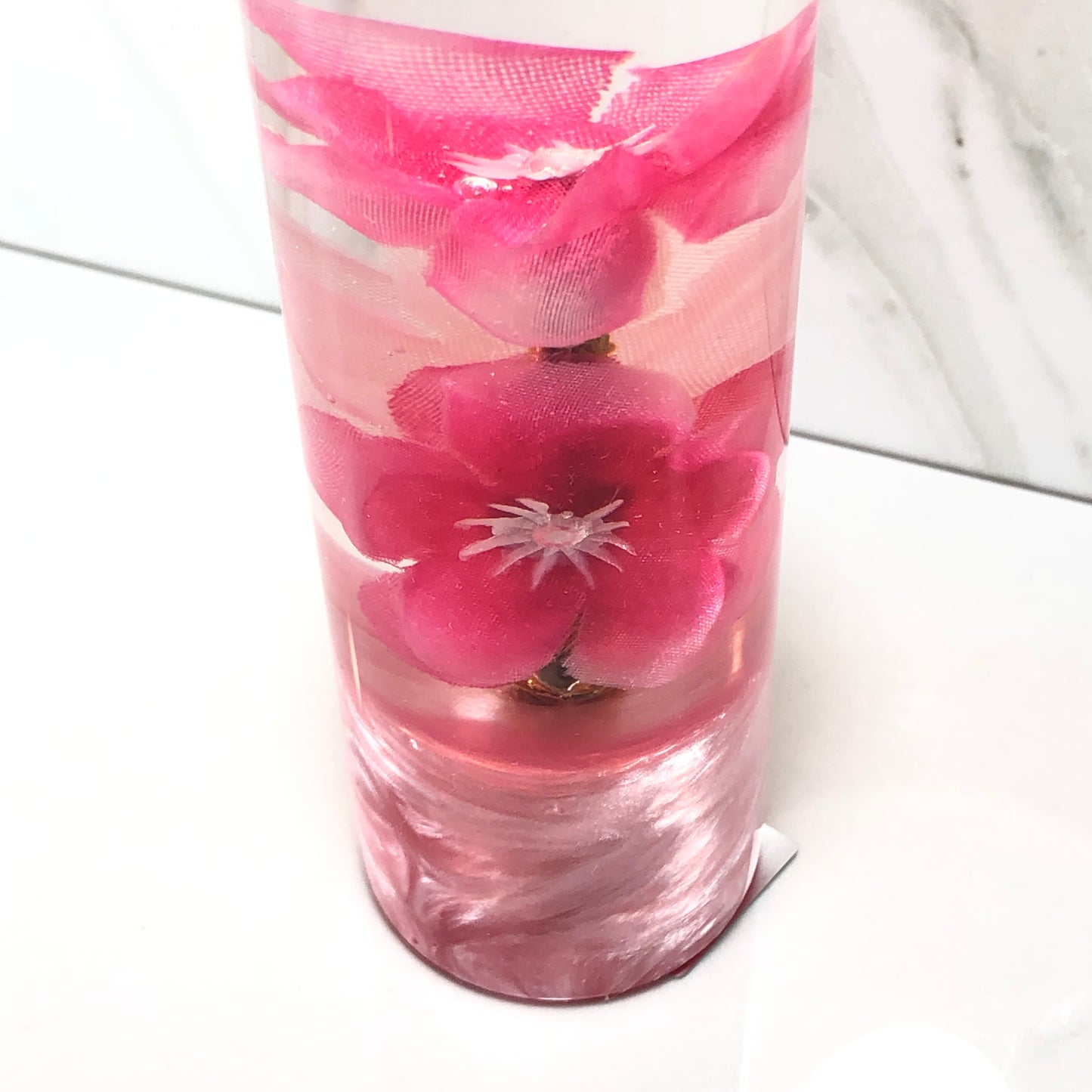Mr__Grip 4 1/2 Inch Flower Resin Custom Shift Knob Pink & Light Pink Cherry Blossom JDM #432