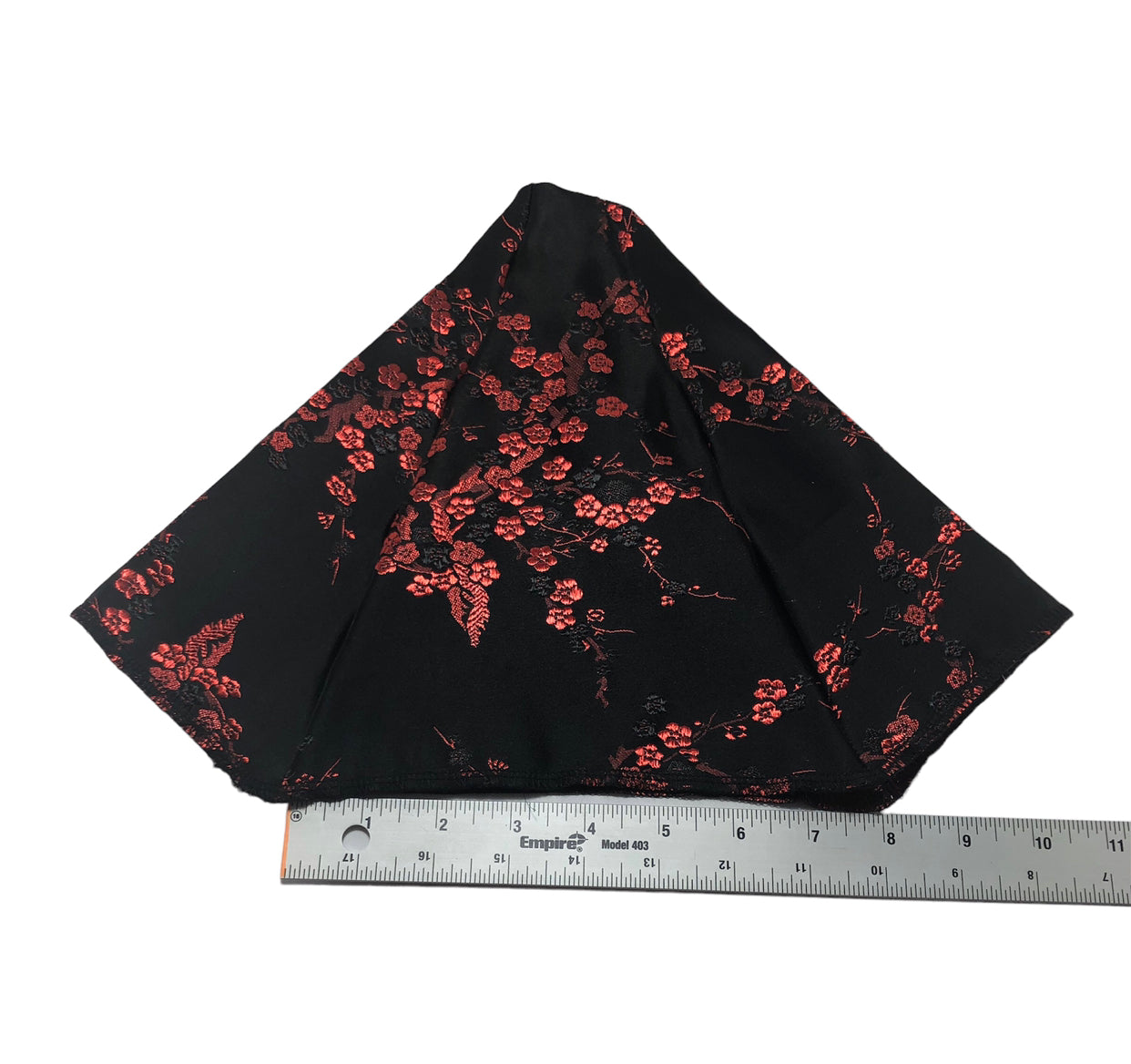 Silky Satin Black Red Blossom Shift Boot