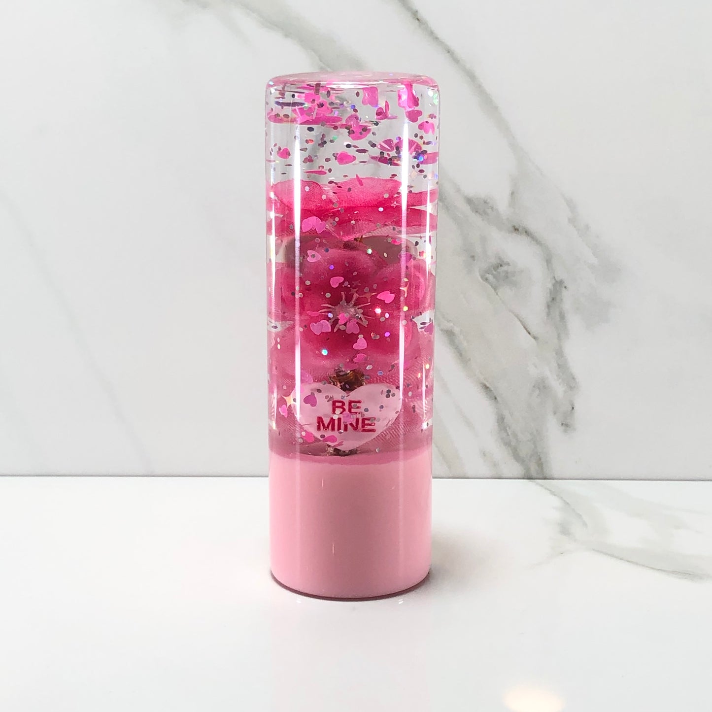 Mr__Grip 4 1/2 Inch Resin Custom Shift Knob Pink Cherry Blossom Be Mine