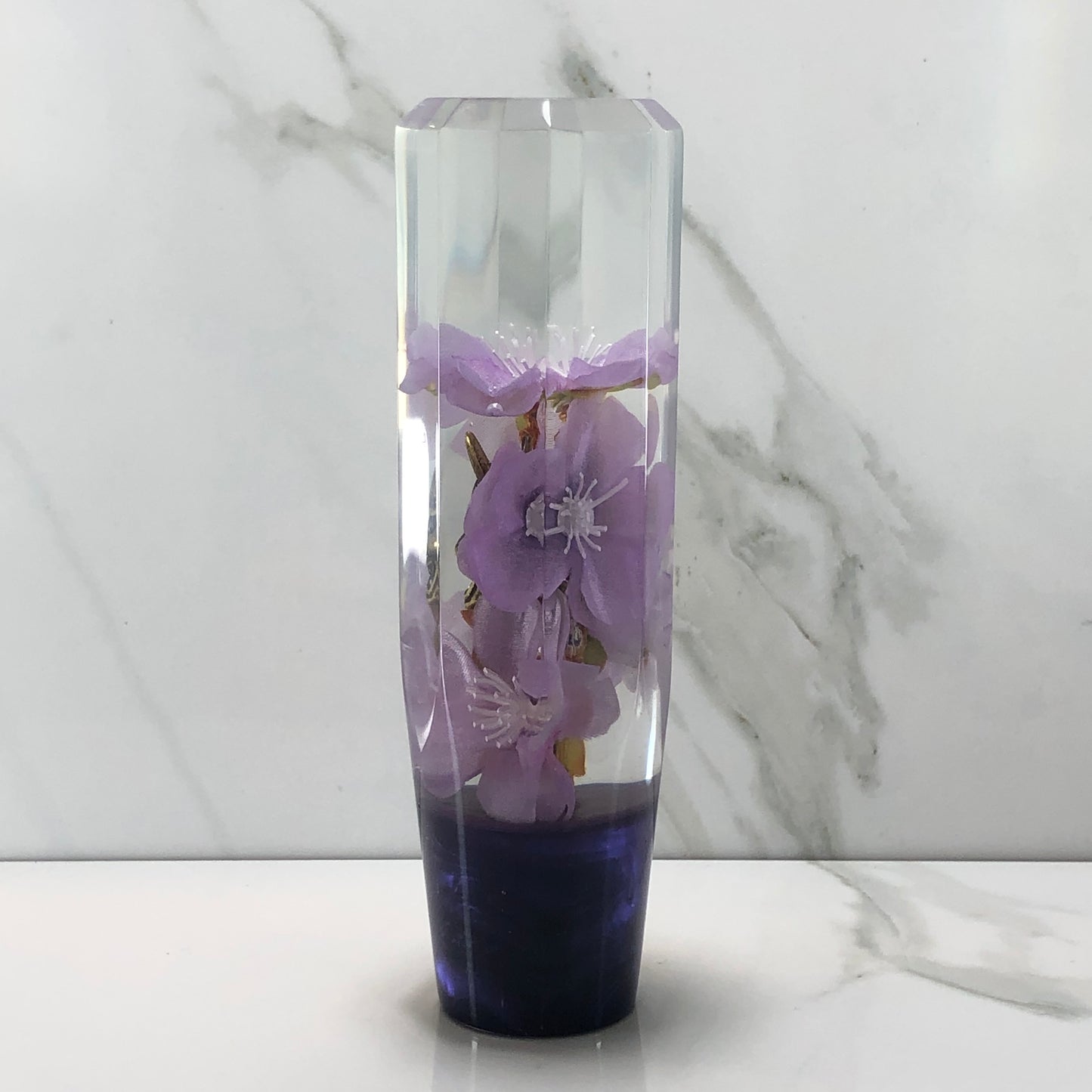 Mr__Grip Resin Shift Knob 140mm Diamond Cut Purple Cherry Blossom Flower 12MMx1.25