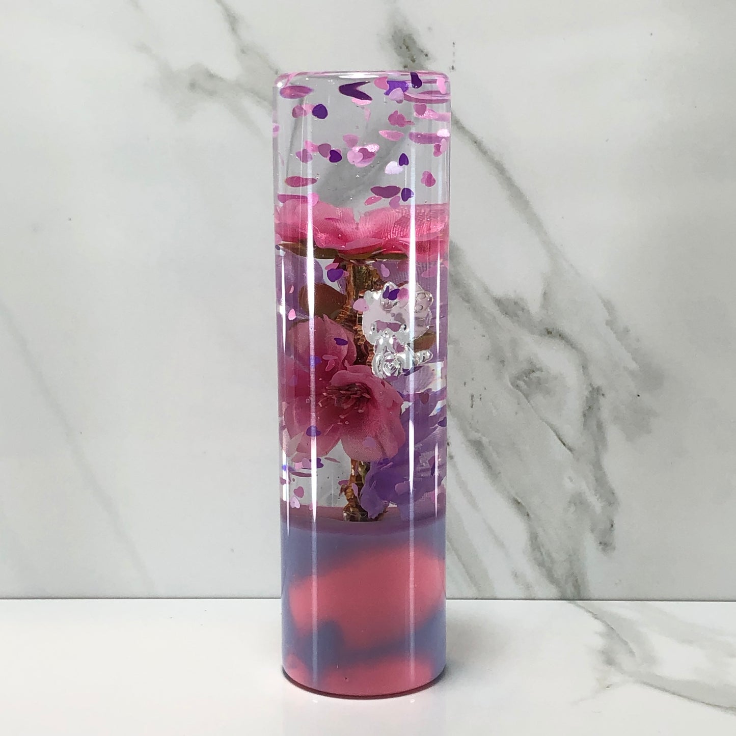 Mr__Grip 5 3/4 inch resin hello kitty pink and purple cherry blossom #513