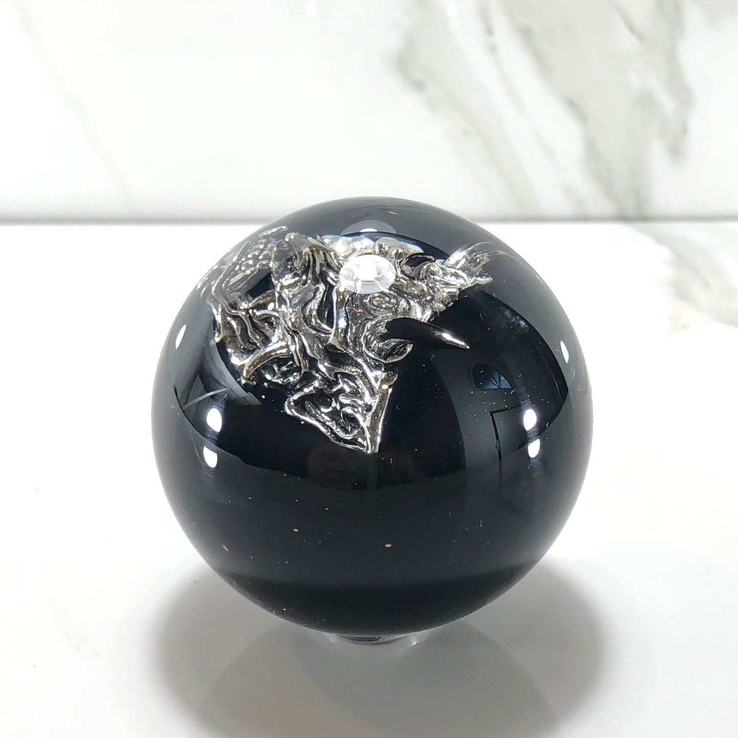 Mr__Grip 60mm Resin Shift Knob Round Oni Mask