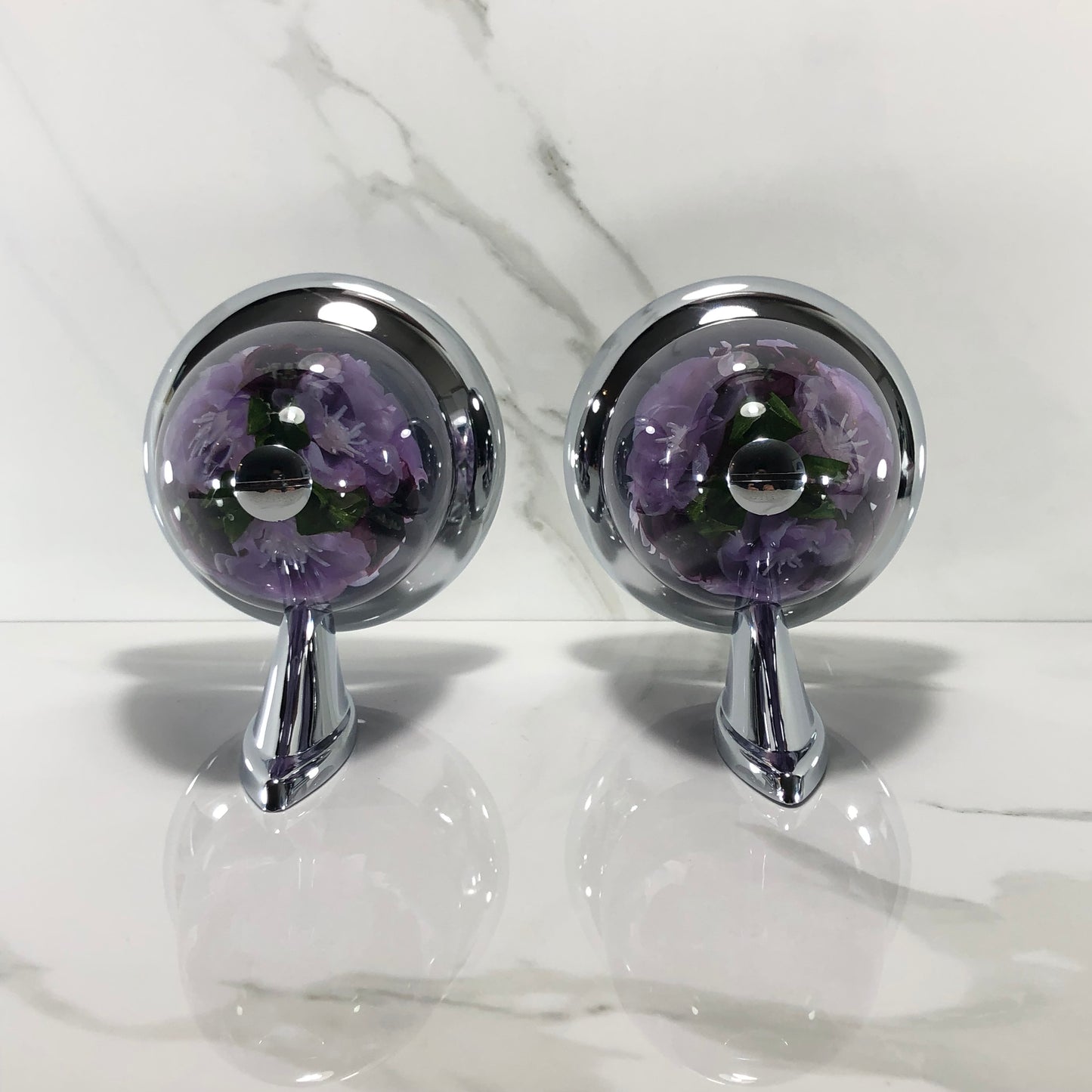 Mr__Grip Rear View Mirror Resin Custom purple flower JDM