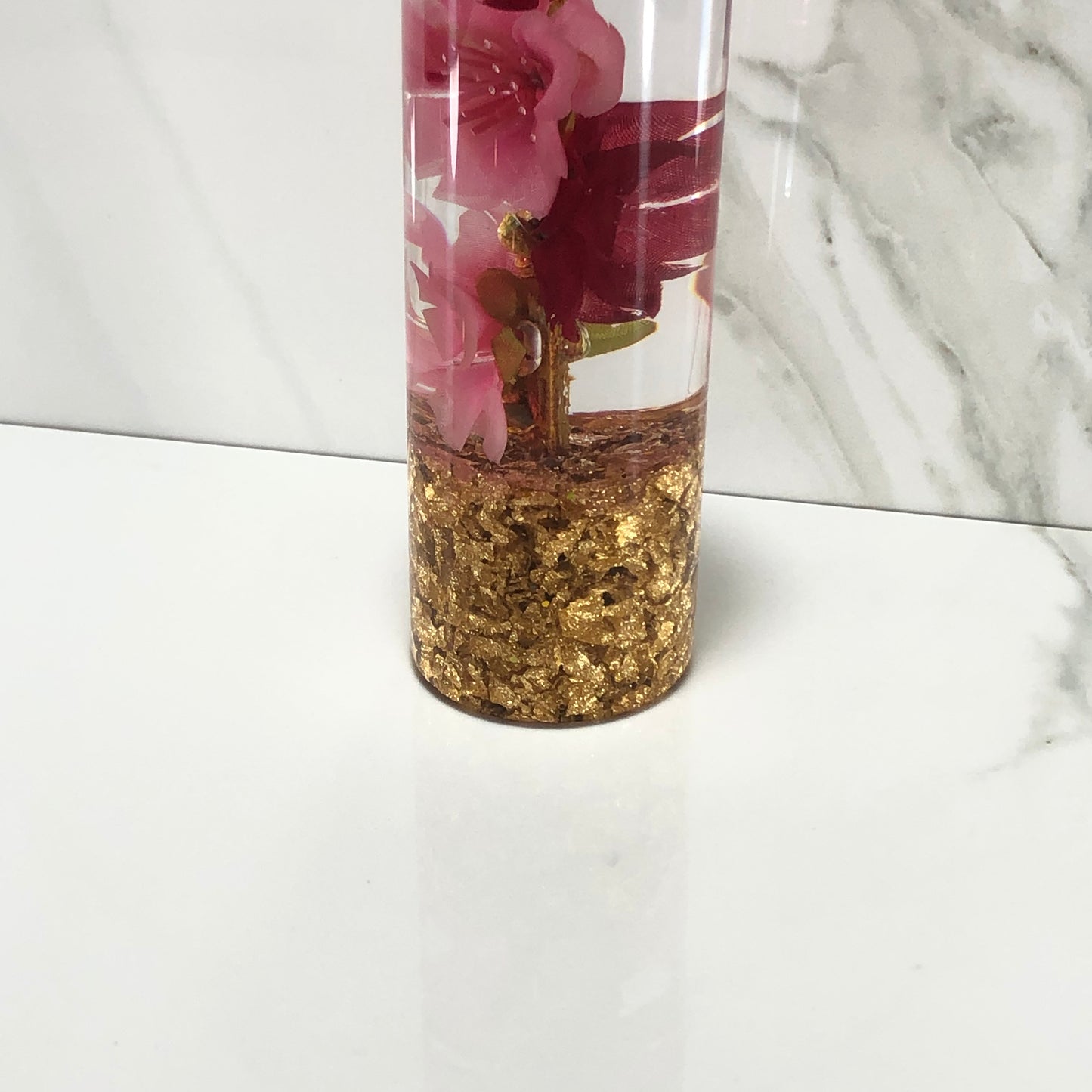 Mr__Grip 5 1/2 Resin Custom Shift Knob Red pink Cherry Blossom JDM