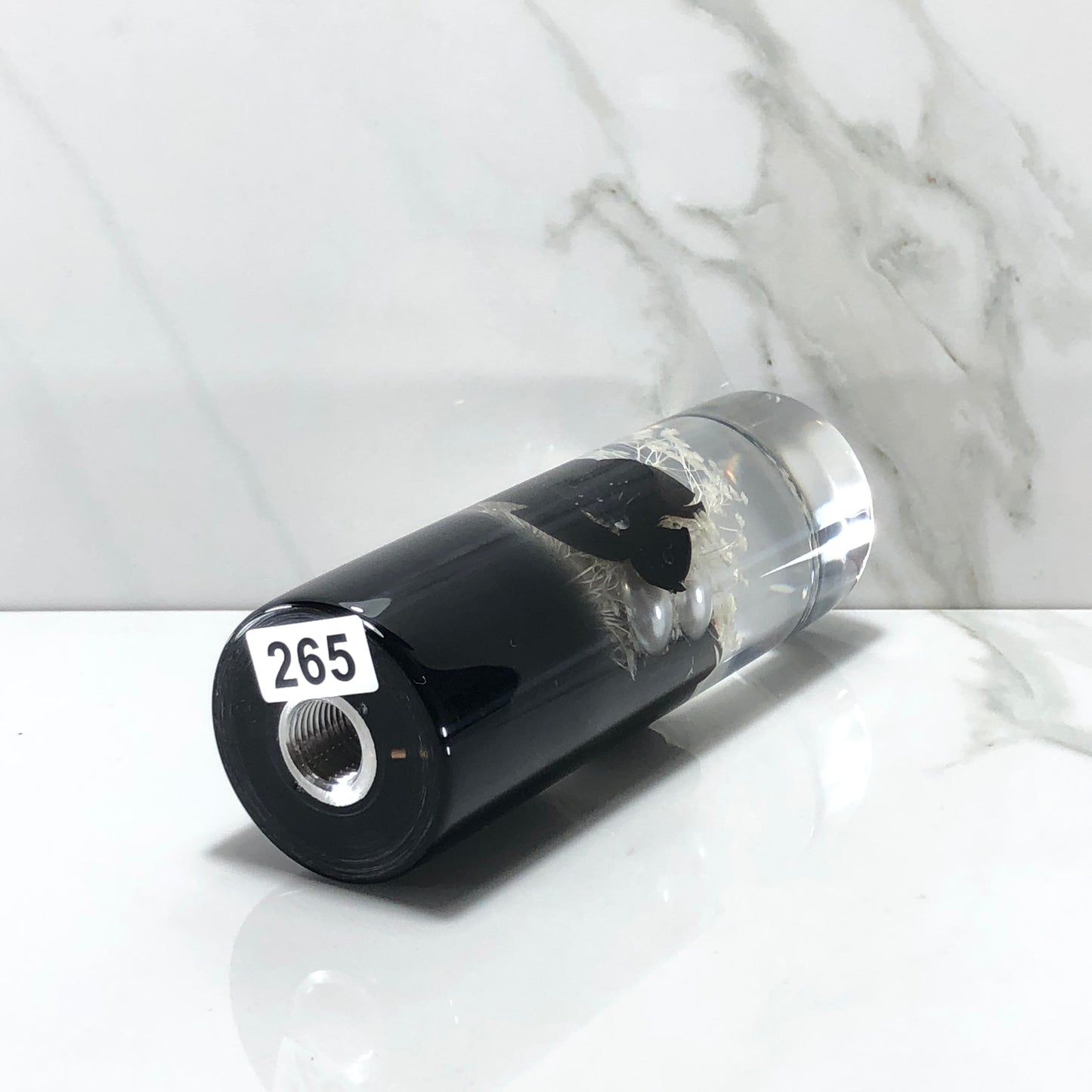 Mr__Grip 4 1/2 Inch Resin Custom Shift Knob Black Cherry Blossom JDM Stardust